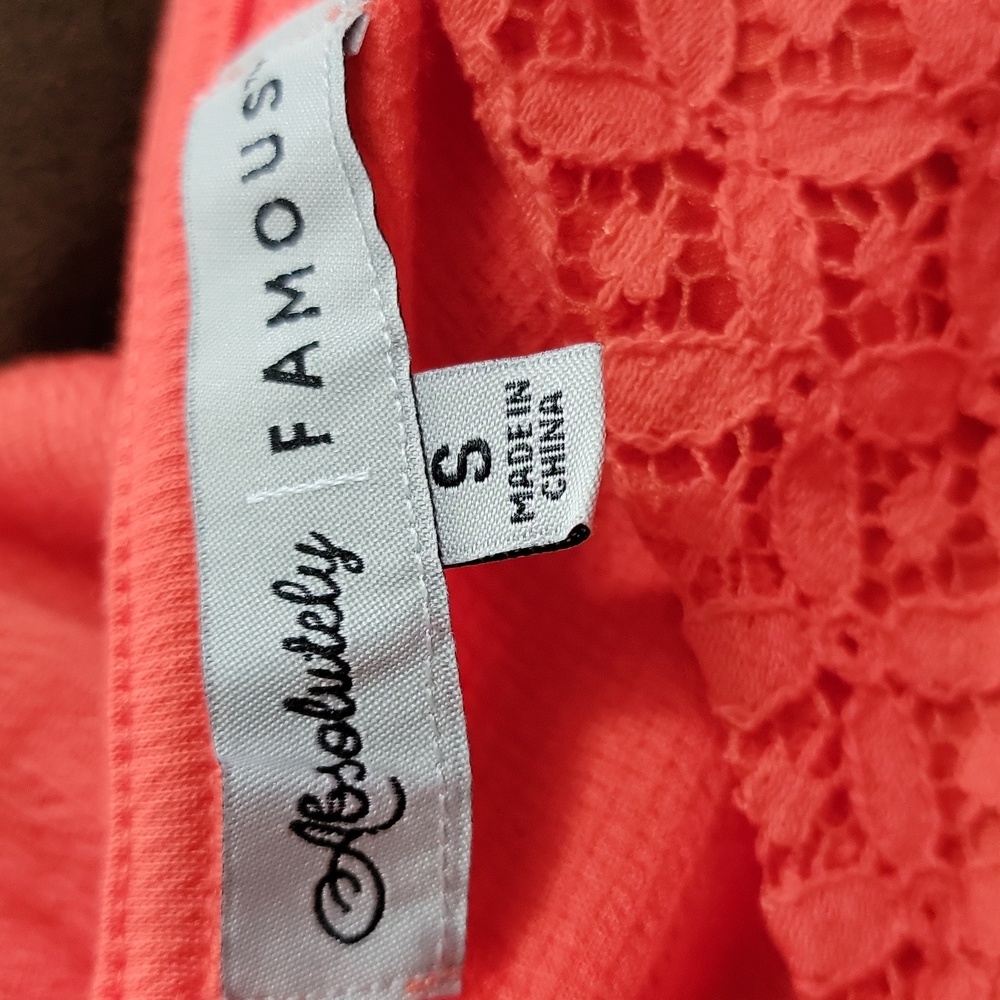 Absolutely Famous Orange Midi Dress NWT, V Neck, Sleeveless, Summer Dress - Picture 2 of 6